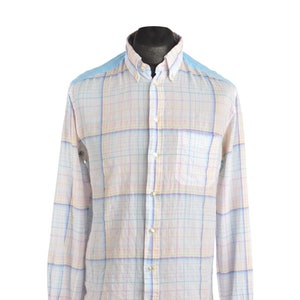 ETON Men&#39;s Multicolour Check Cotton Slim Fit Shirt Button Down Size 41 / L Authentic Designer Wear