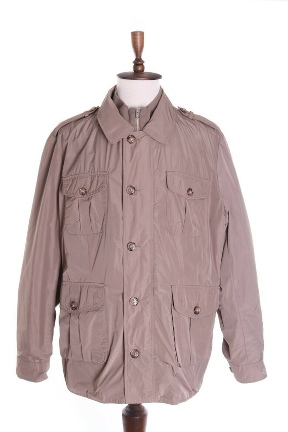 HACKETT LONDON Men s Tan Beige Lightweight Multipocket Field Jacket Size 2XL Authentic Designer Wear Etsy Canada