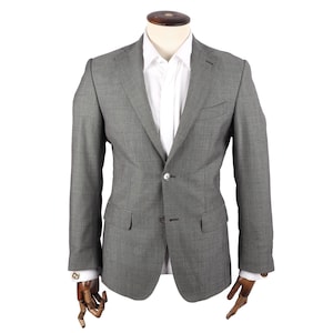 SUITSUPPLY Sport Coat Gray Wool 110&#39;s Blazer Men&#39;s Size 46 IT
