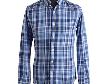 Vintage 90's Polo Ralph Lauren Caldwell Cotton Blue Checkered