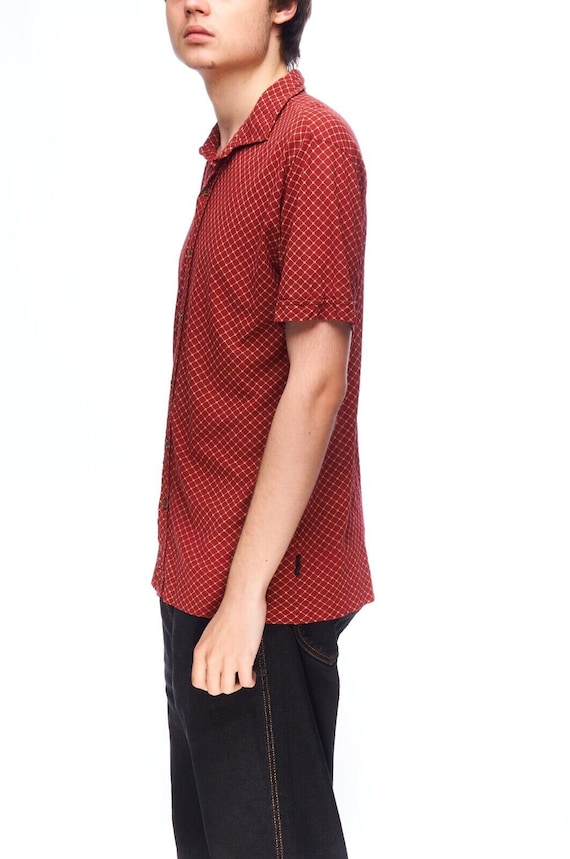 hugo boss red dress shirt HUGO BOSS Men's Red Cotton Button-up Shirt, Size M
