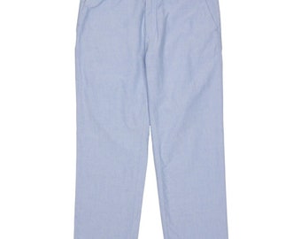 Polo RALPH LAUREN Pants Blue Oxford Cotton Mens Trousers Size 34 / 30