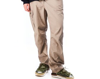 Vintage MAMMUT Outdoor Hose Beige Baumwolle Damen Trekking Hose Größe 42 Authentisch