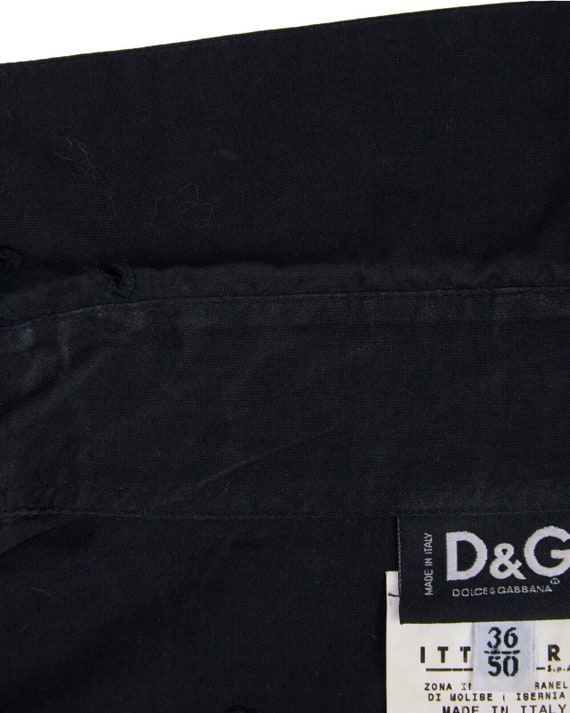 D&G DOLCE GABBANA Shirt Black Semi Transparent Op… - image 8