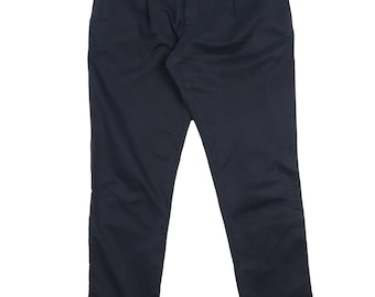 L.B.M. 1911 Navy Blue Cotton Pleated Chino Pants Trousers Size 52 R
