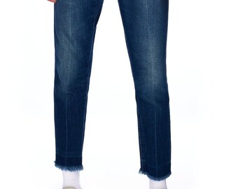 GGDB GOLDEN GOOSE Women's Blue Denim Cotton Stretch Jeans