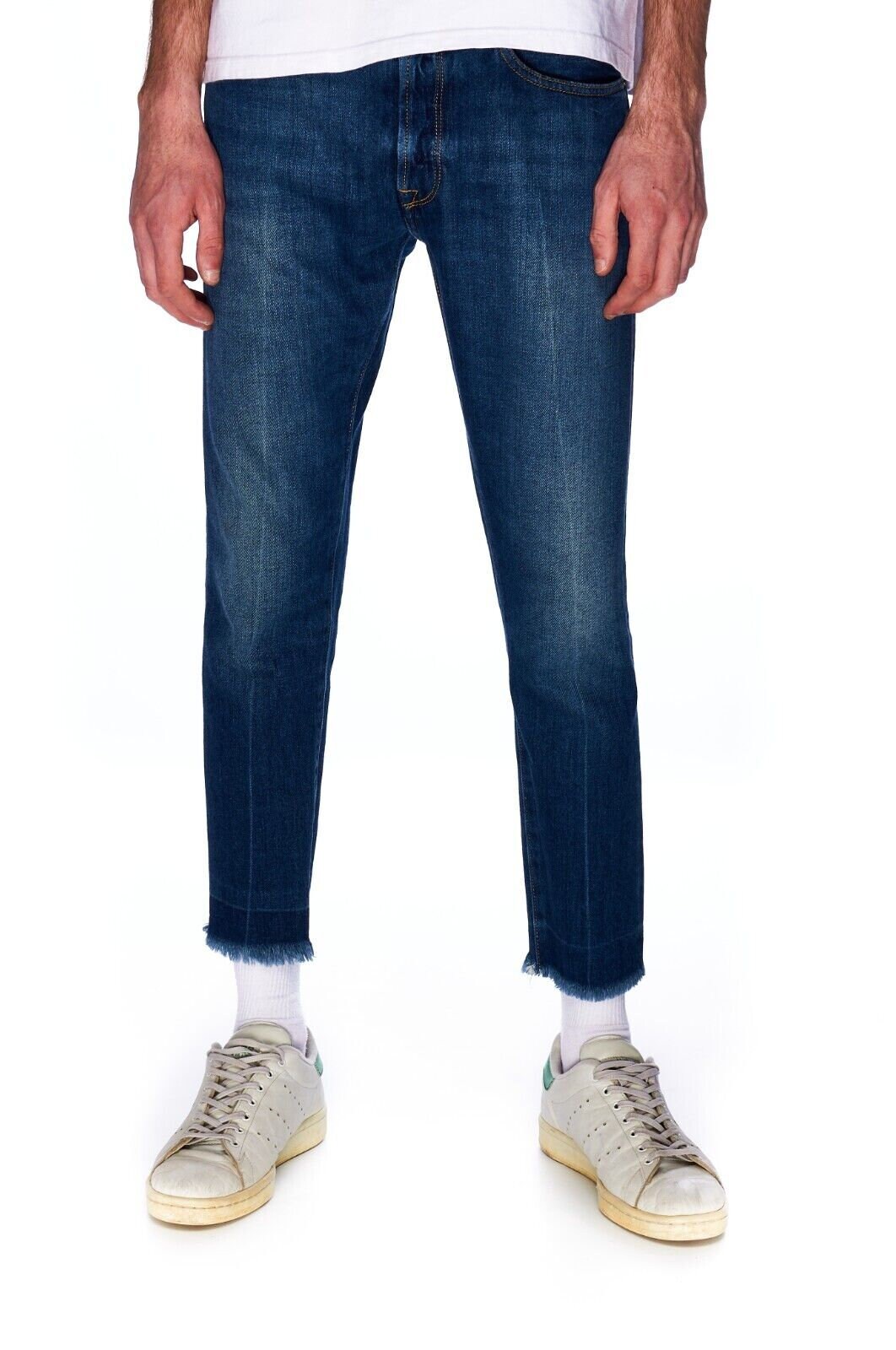GGDB GOLDEN GOOSE Women's Blue Denim Cotton Stretch Jeans