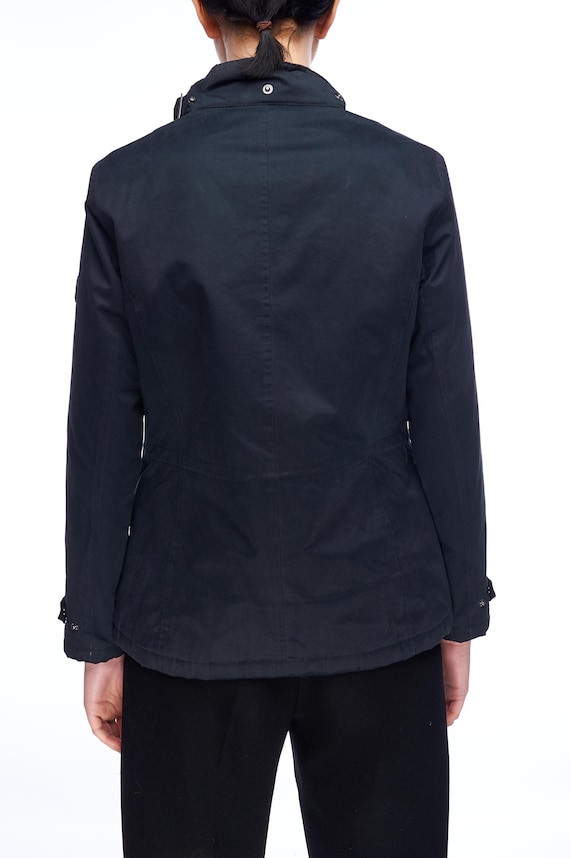 BARBOUR Convoy Jacket Black Cotton Women s Size 6 US 10 UK 36
