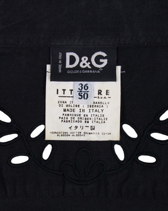 D&G DOLCE GABBANA Shirt Black Semi Transparent Op… - image 7