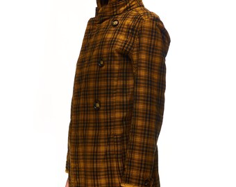STEPHAN SCHNEIDER Coat Brown Check Cotton Women's Hooded Jacket