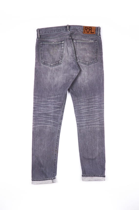 RRL Double Rl RALPH LAUREN Denim Gray Selvage Cotton Mens Jeans