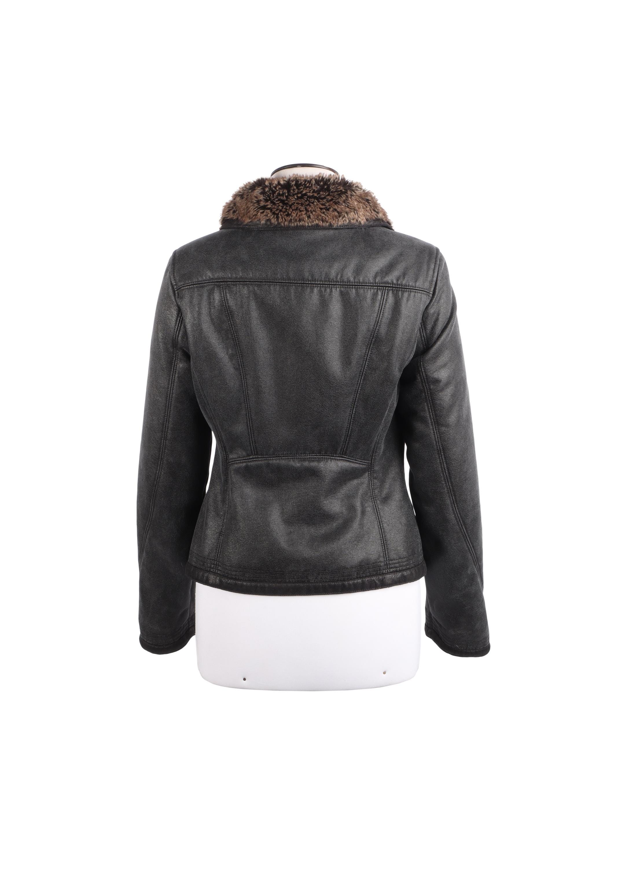 ARMANI JEANS Jacket Brown Women's Faux Shearling Size 40 IT - Etsy