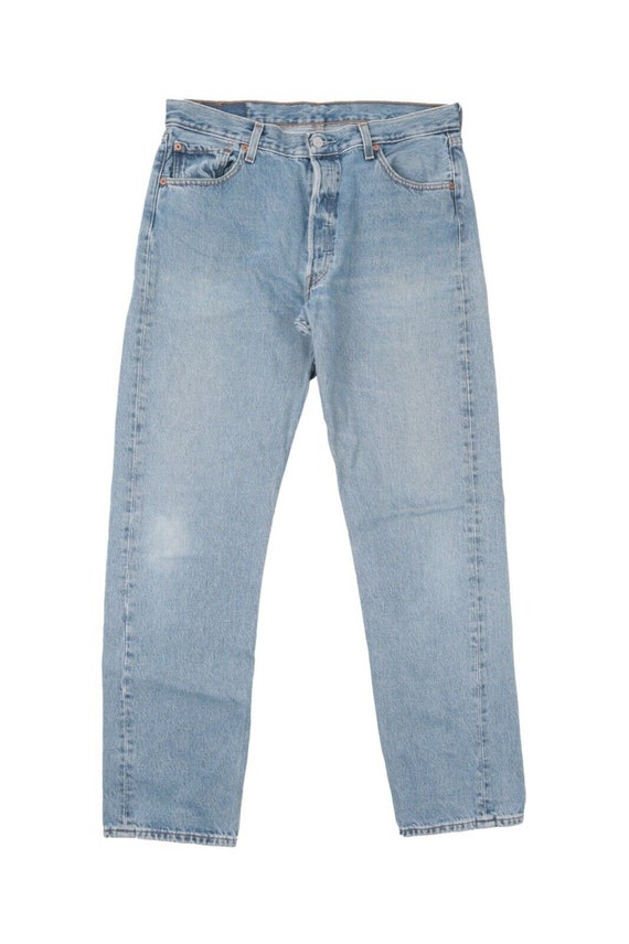 Men's Vintage LEVIS 501 Blue Denim Pants Jeans Size W 36 L