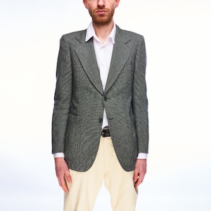 CORNELIANI Men's Grey Wool Blazer Jacket Size 46 Authentic Sport Coat