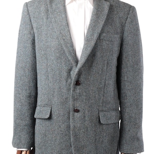 Veste Lucas Tweed - Chevron Gris - Laine - Octobre Éditions