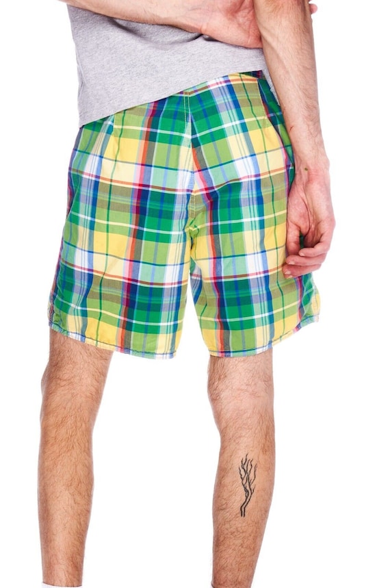 Polo Ralph Lauren Multicolor Check Swim Shorts, Size 30 - Etsy