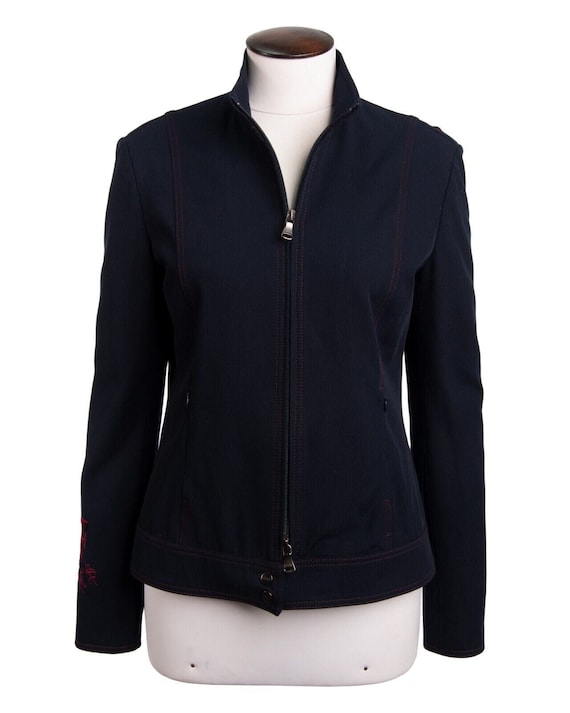 GIANFRANCO FERRE レディース ネイビーブルー ブレザー ジャケット