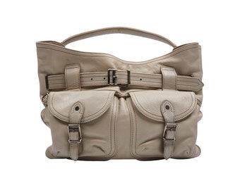 BURBERRY Handbag Beige Leather Nova Check Lining Shoulder Bag