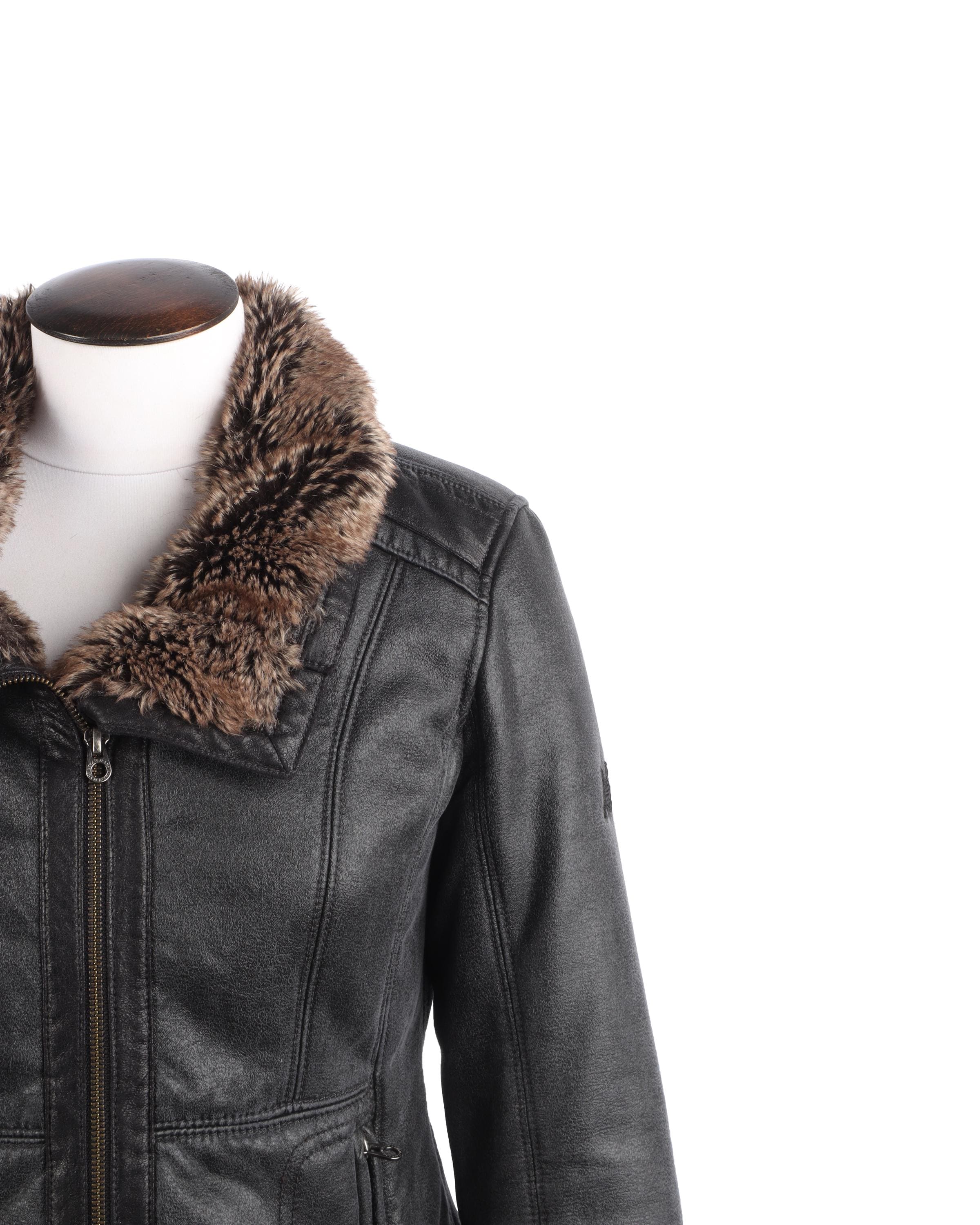 ARMANI JEANS Jacket Brown Women's Faux Shearling Size 40 IT - Etsy