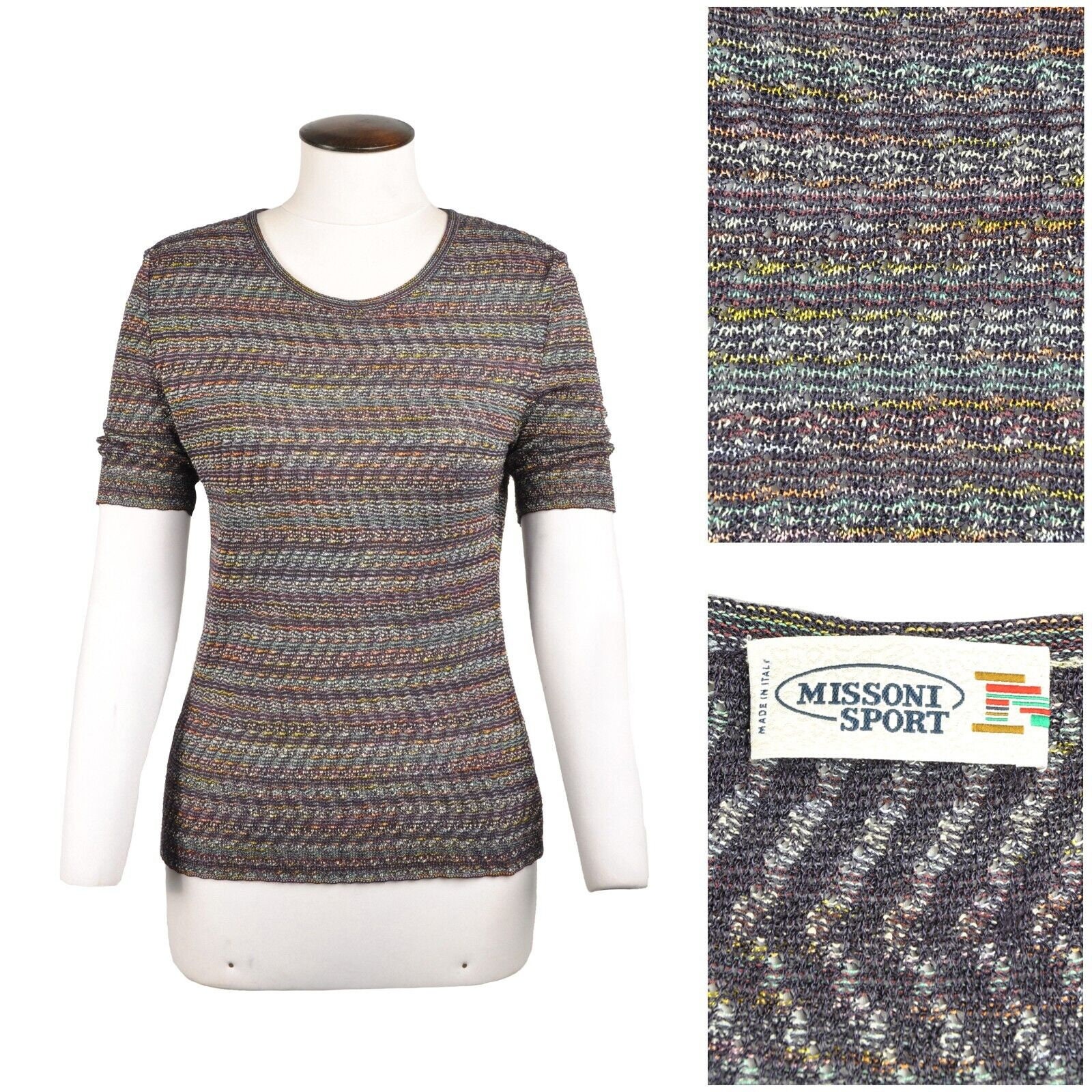 MISSONI SPORT Women's Multicolour Zig Zag Blouse Pullover