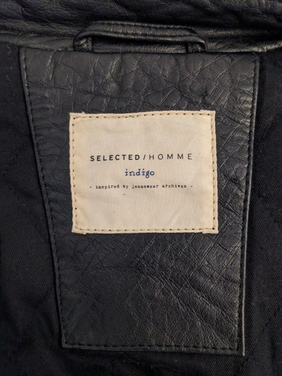 Selected biker leather jacket best sale