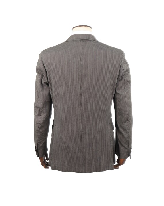 ETRO ジャケット ブラック ストライプ コットン スポーツ コート