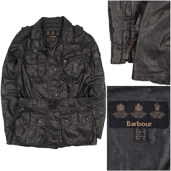 Women's BARBOUR INTERNATIONAL Black Tartan Durali… - image 1