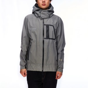 KINGCAMP Hooded Jacket Gray Men&#39;s Outdoor Raincoat Windbreaker Size L
