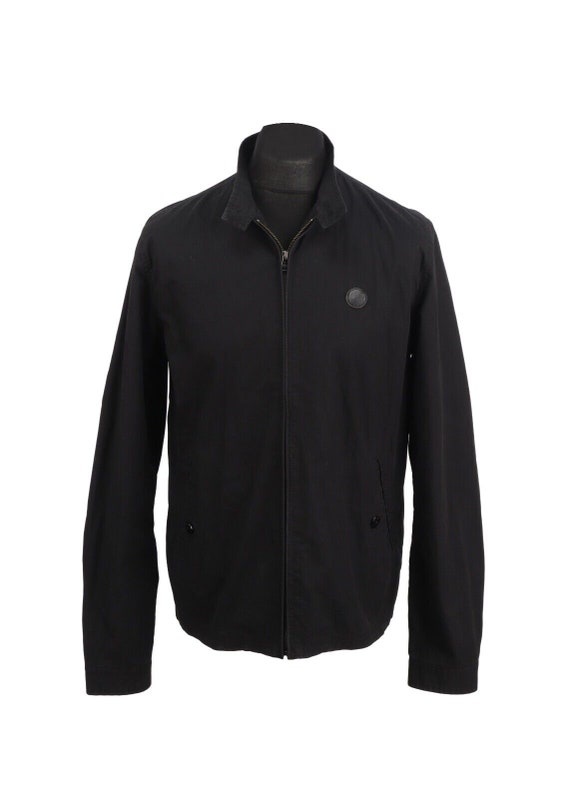 Mens Merc London Retro Paisley Cotton Polo Shirt Hunter - Black