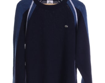 LACOSTE trui marineblauw gebreide herentrui met ronde hals maat 4