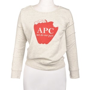 APC Sweatshirt Gray Cotton Logo Women's Size XS