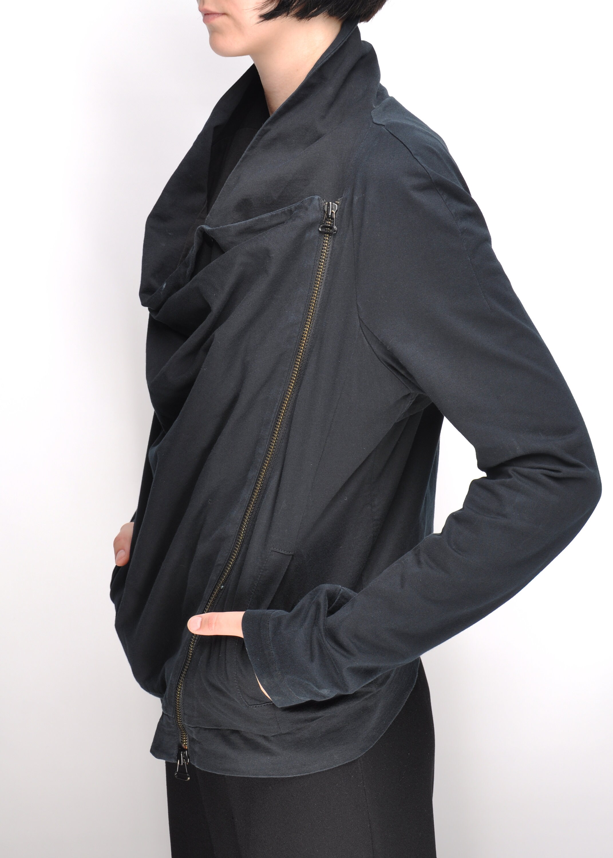 ジャケット HELMUT LANG Women Jackets LP03HW102001 Black HELMUT LANG Black Cotton Womens Side Zip Jacket Size L - Etsy