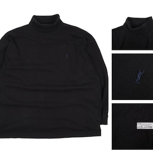 YSL Yves Saint Laurent Cotton Turtle Neck Mens Pullover Size L