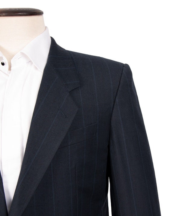 Vintage YVES SAINT LAURENT Homme Men's Navy Wool … - image 3