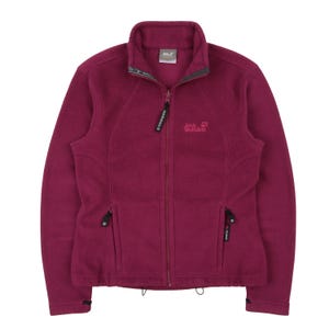 JACK WOLFSKIN Purple Outdoor Fleece Zip Jacket Size S