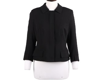 DIOR Uniforms Women's Black Blazer Jacket Size 10 UK Authentic Designer Wear