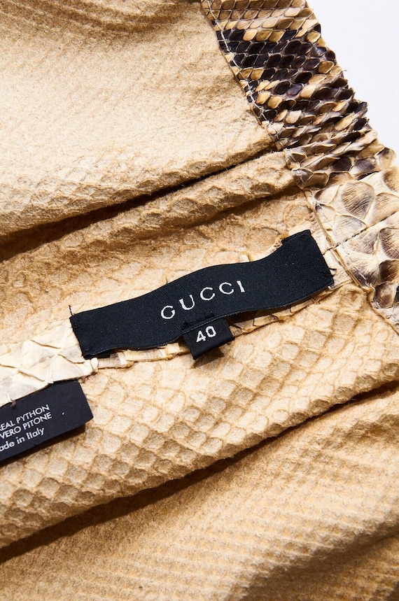 GUCCI by Tom Ford Women's Beige Python Leather Skirt