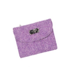 Cartera grande de lana morada HARRIS TWEED Accesorios de diseño auténticos