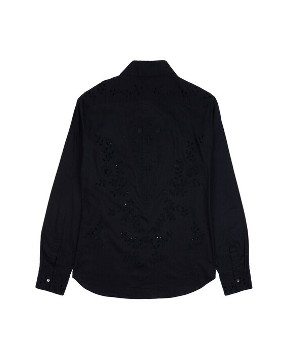 D&G DOLCE GABBANA Shirt Black Semi Transparent Op… - image 3