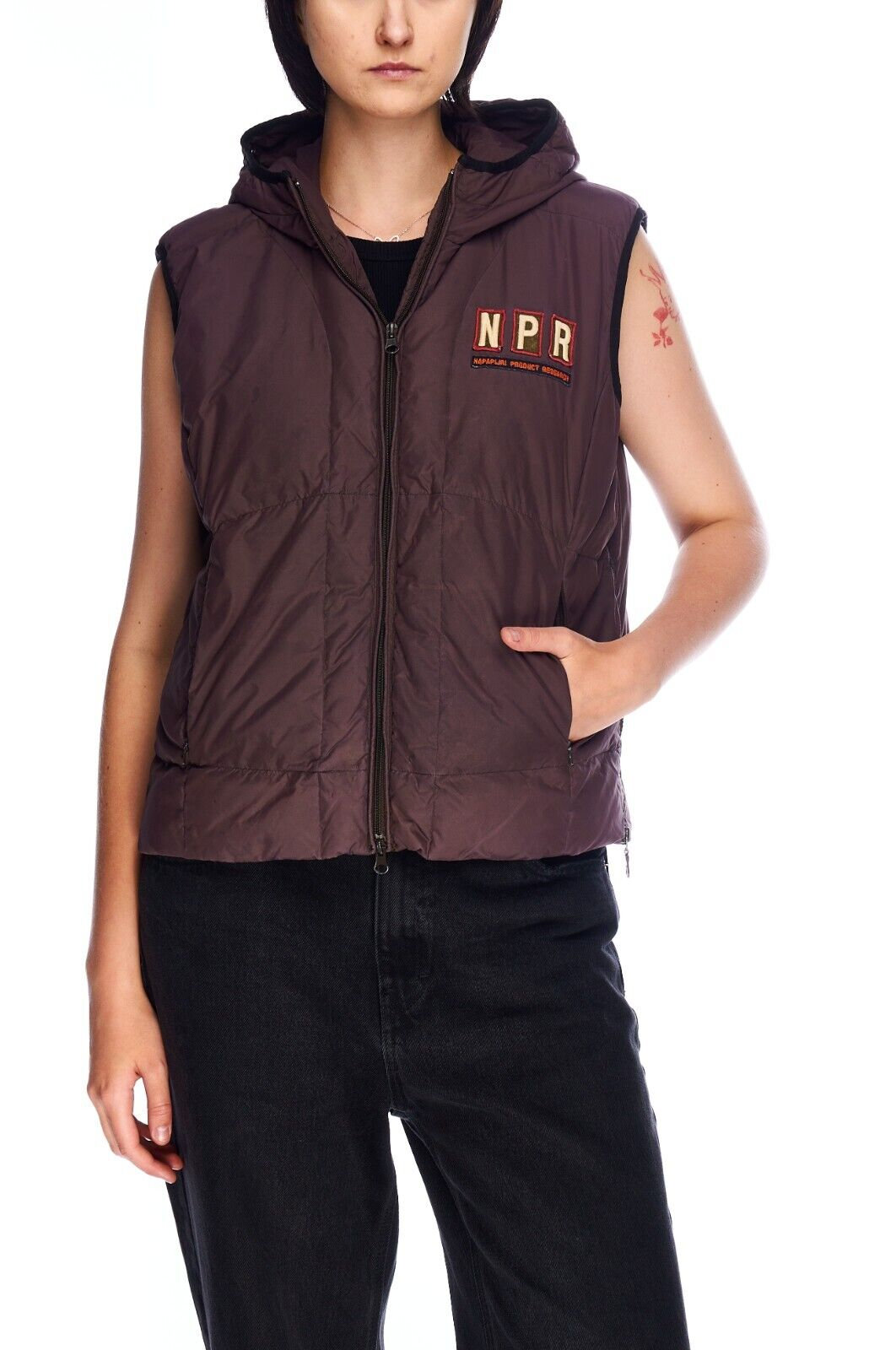 Gilet Cache-cœur Napapijri - Marron - Taille L - Excellent état Occasion