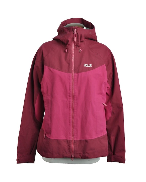 JACK WOLFSKIN Women's Purple Red Hooded Shell Jacket Windbreaker