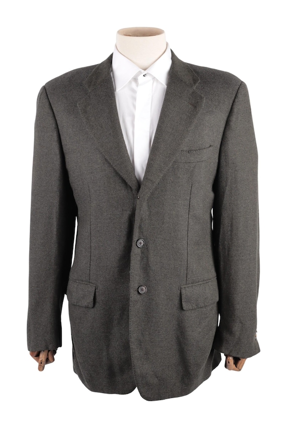 Corneliani, Vintage CORNELIANI Green 100% Cashmere Blazer Jacket Mens Size ~ 40 / 50 L