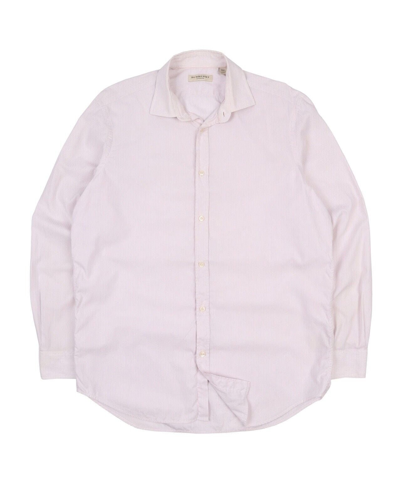 BURBERRY London Camisa de vestir de algodon a rayas rosas para hombre Talla 16 42 Ropa de disenador autentica Etsy Mexico