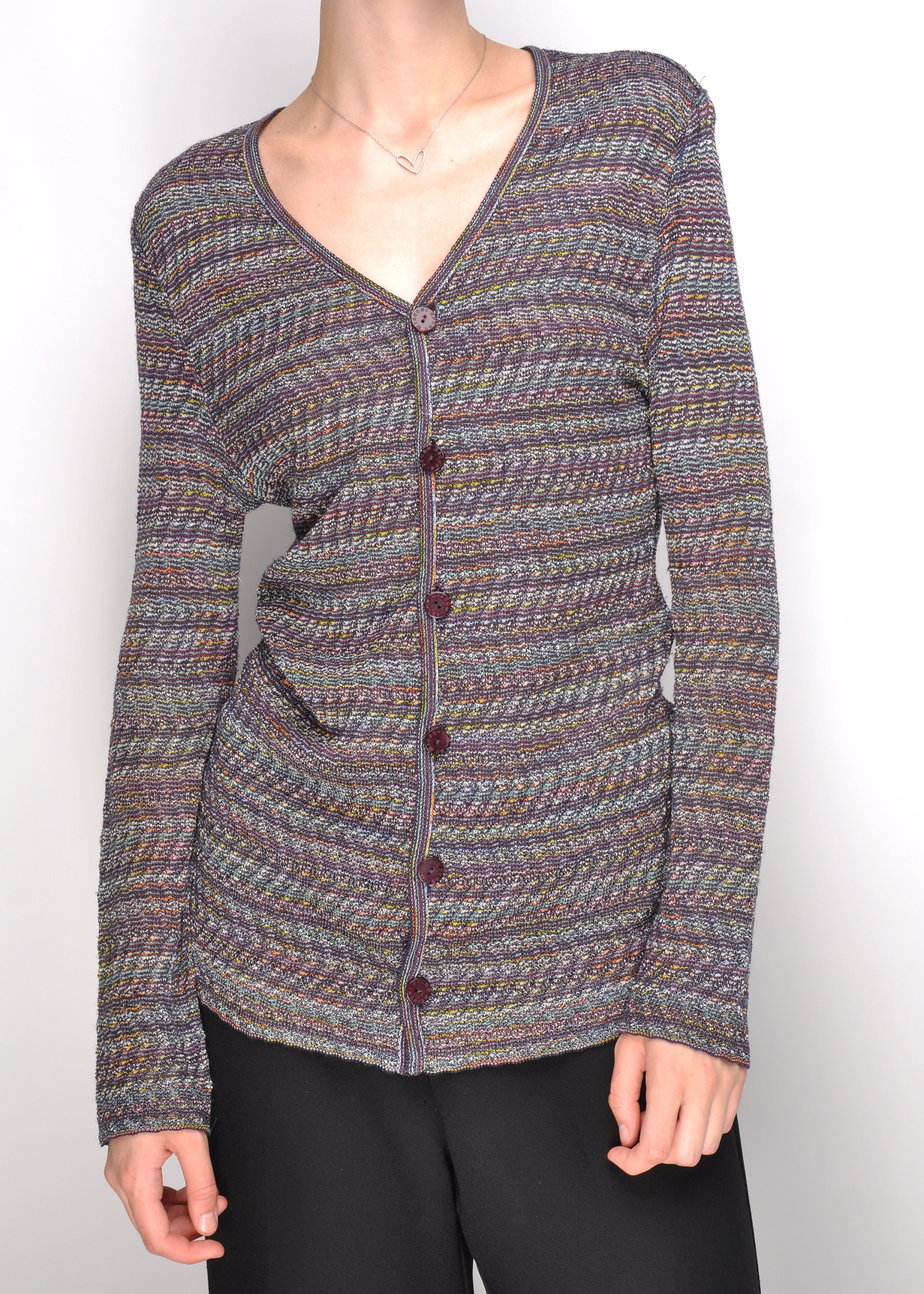 MISSONI Multicolor Knit Cardigan Womens Size ~ S / 36 IT - Etsy