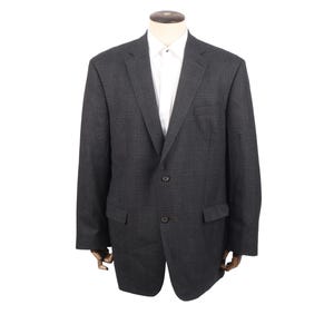 RALPH LAUREN Blazer Grau Karo Wolle Herren Jacke Sui Jacket Größe 46 L