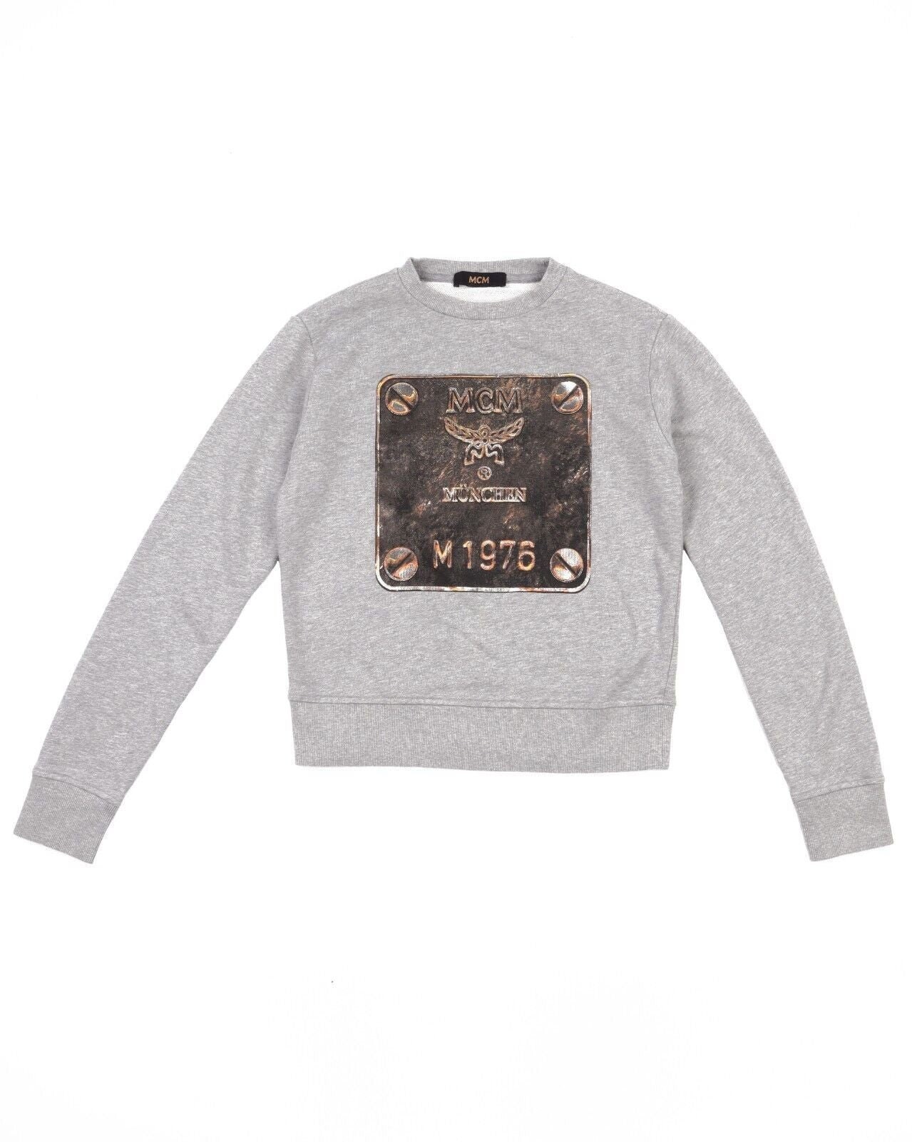 Buy MCM Women's Gray Cotton Crew Neck Sweater Munchen M1976 Online in India  