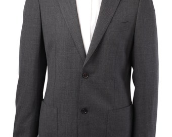 SUITSUPPLY Jacke grauer Wollsportmantel ungefütterter Blazer Herrengröße 52 IT / 42 UK