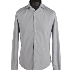 Chemise en coton à rayures grises COS pour hommes, taille 39