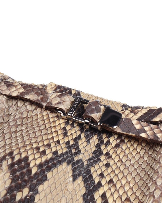 GUCCI by Tom Ford Women's Beige Python Leather Sk… - image 8