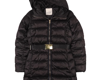 Moncler Coat Black Nylon Womens Down Puffer Size S